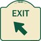 Signmission Exit Exit with Left Arrow Heavy-Gauge Aluminum Architectural Sign, 18" H, 18" L, TG-1818-24032 A-DES-TG-1818-24032 - alternate 1